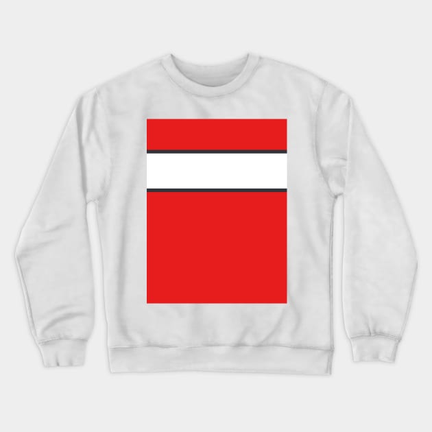 Fulham Red and White and Grey Hoop Away 2010 Crewneck Sweatshirt by Culture-Factory